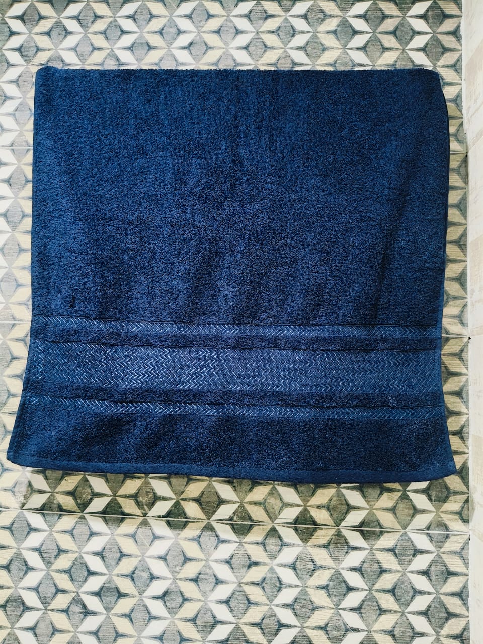 Navy Blue Terry Towel - Image 2
